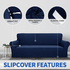 ZNSAYOTX 1 Piece Jacquard Chair Slipcovers - Image 5