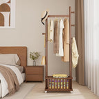 Taitiy Solid Wood Coat Rack Clothes Rack, Coat Rack Freestanding - Image 8
