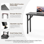 TEMI Small Computer Desk Folding Table - Image 8