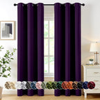 MIULEE Blackout Curtains for Bedroom 2 Panel 40 x 84 Inch Long Royal Purple | by MIULEE