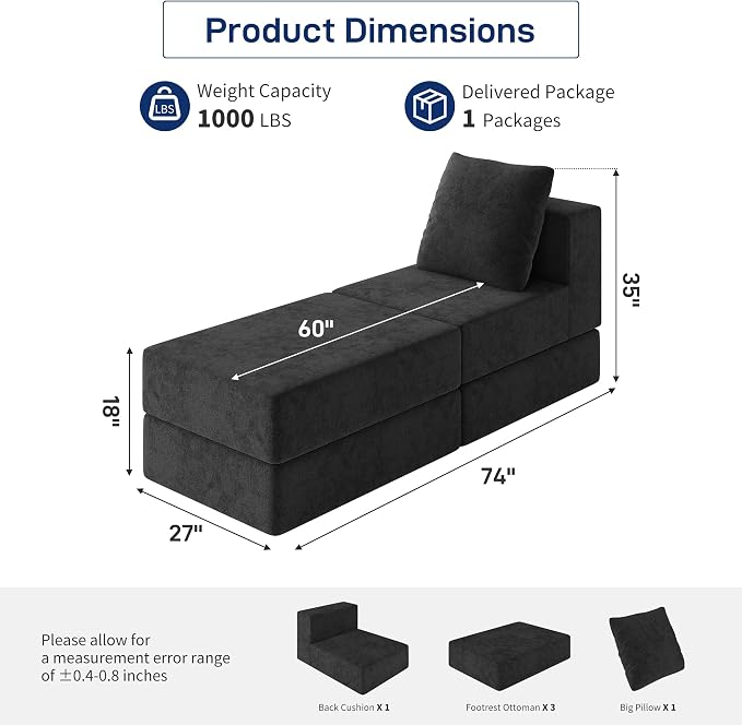 Living&Giving Cloud Sectional Couch - Image 2