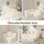COMAX Futon Sofa Bed 3 Seater, 4 in 1 Folding Boneless Sleeper Corduroy Couch - Image 5