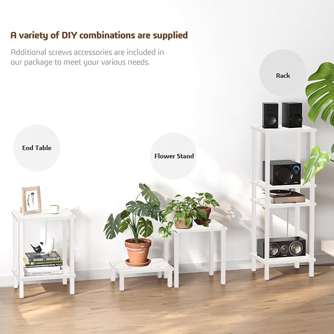 TUTOTAK End Table with Charging Station, Small Side Table, Nightstand Bedside - Image 9