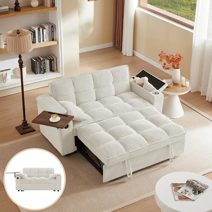Auvsoce 65'' Convertible Sleeper Sofa Bed by Unknown