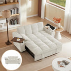 Auvsoce 65'' Convertible Sleeper Sofa Bed by Unknown