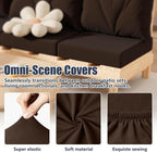 8Pcs Outdoor Cushion Covers, Stretch Patio Furniture Couch Chair Slipcovers | - Image 4