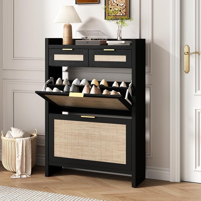 HOKYHOKY Rattan Shoe Storage Cabinet by HOKYHOKY