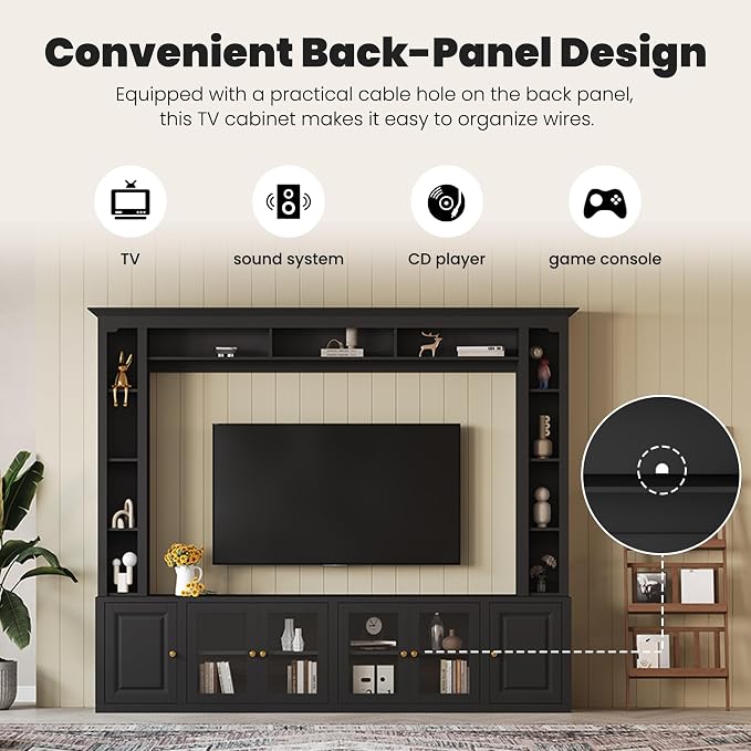 Merax Modern 4 Piece Entertainment Wall Unit - Image 3