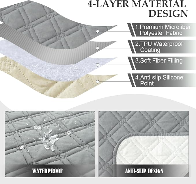 Genina Waterproof Recliner Chair Covers, Recliner Cover - Image 7