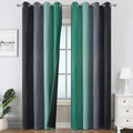 Black and Green Ombre Blackout Curtains 96 Inches Long | Gradient Curtains by ESTELARTEXTILER