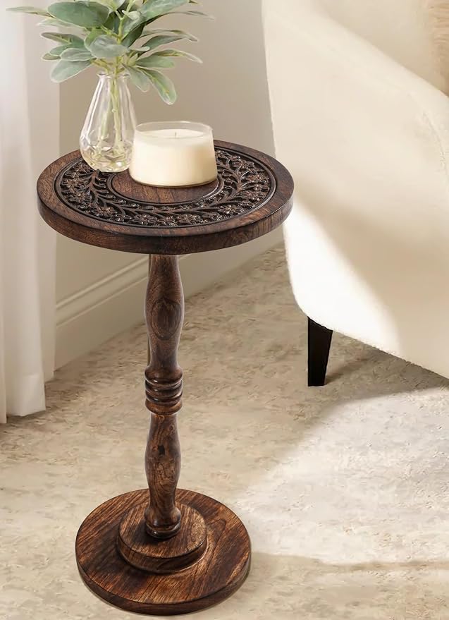 Rustic Wooden End Table 12x22 - Image 5