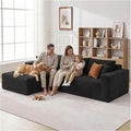 108" Boneless Couch Modular Sectional Sofa, L-Shaped Couch by Urnodel