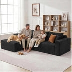 108" Boneless Couch Modular Sectional Sofa, L-Shaped Couch by Urnodel