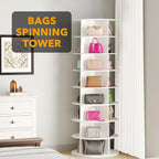 SpaceAid 8 Tier Rotating Shoe Rack Tower, Spinning Shoe Display Lazy Susan - Image 5