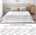BEDELITE Fleece Blanket Soft Plush King Size Bed Blanket White 108"x90" | Ultra - Image 3