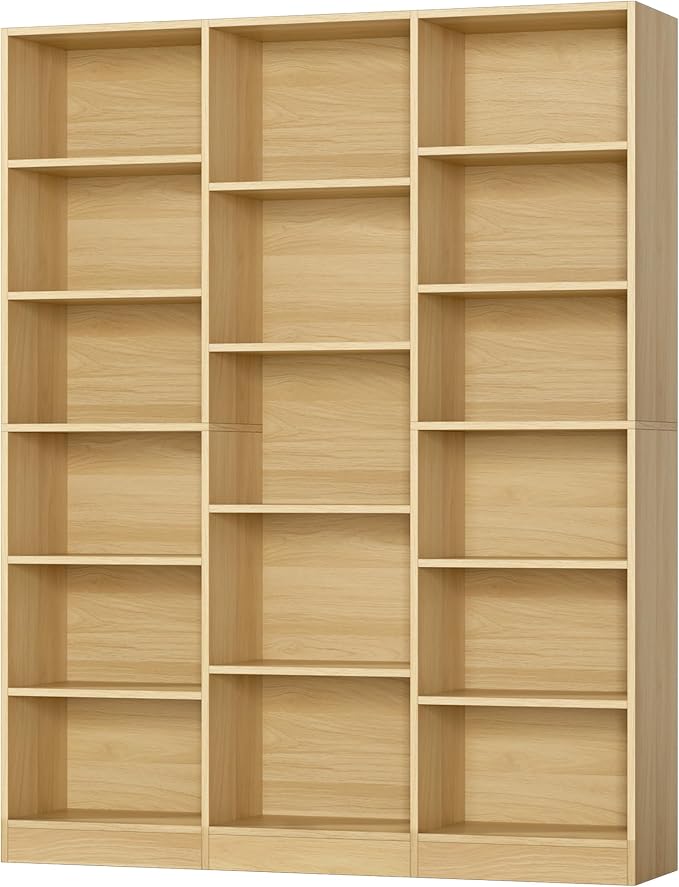 FACBOTALL Triple Wide Bookshelf, 6 Tier Large Bookshelf, Bookcase - Image 8