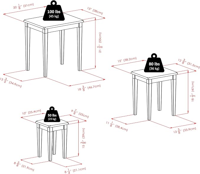 Winsome Regalia Nesting Accent Tables, - Image 3