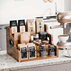 KLM Liquor Bottle Display Shelf, Coffee Syrup Rack Organizer, 3 Step Countertop - Image 3