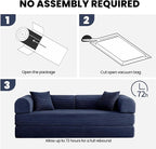79'' Convertible Sleeper Sofa Bed, 5 in 1 Folding Floor Couch - Image 7