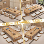 Japanese Style Vintage Rectangular Tea Table Low Floor Table - Image 5