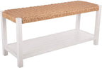 Alaterre Furniture Bench with Handcrafted Woven Rope Seat - Image 9