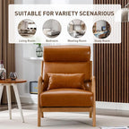 ANJ Mid Century Modern High Back Accent Chairs Set of 2, Single Lounge Armchair - Image 6