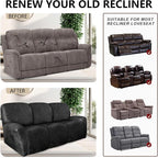 ANARACHON Recliner Couch Cover Leather Look Recliner Sofa Covers - Image 6