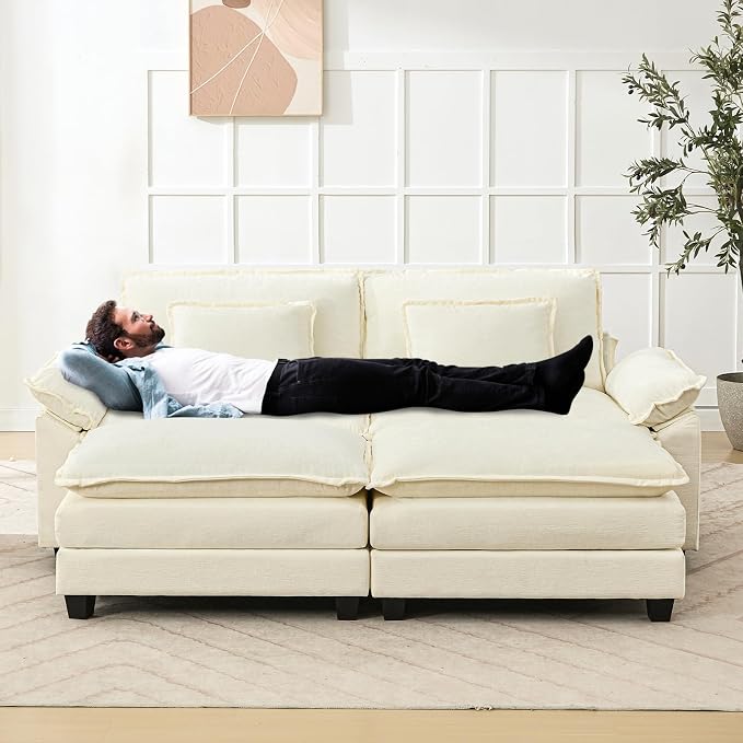 Oprisen 86" Modular Sectional Sofa, Comfy Cloud Couch Sectional Sofa - Image 5