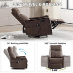 Trustyue Swivel Rocker Recliner Chair, 360° Swivel Recliner - Image 8