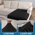 H.VERSAILTEX Sectional Couch Covers 1 Piece Chaise Slipcover L Shape Separate - Image 6