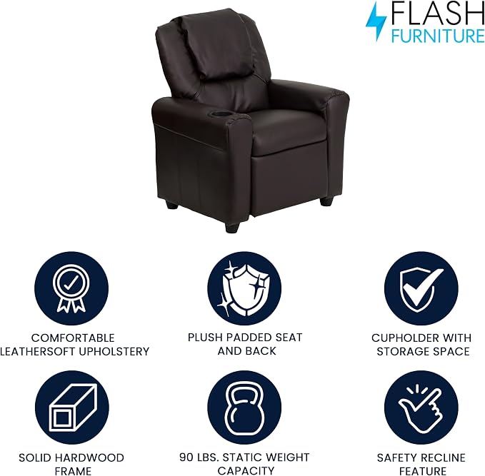 Flash Furniture Vana LeatherSoft Kids Recliner - Image 4