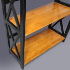 Casual Home Shelf Bookcase Antique Walnut/Black - Image 10
