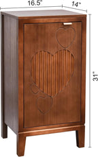 eHemco Kawaii Sweetheart End Table, 16.5 x 14 x 31 Inches, Indoor Living Room - Image 3