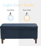 HomePop Malmo Decorative Storage Bench -Blue Velvet - Image 5