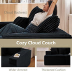 140" Sectional Cloud Couch for Living Room, Modular Floor Deep-Seat Sofa - Image 7