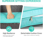 FDW Patio Furniture Set PE Rattan Patio Set Wicker Outdoor Furniture Bistro Set - Image 4