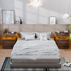 HOMMPA Set of 2 Rustic Nightstand - Image 3