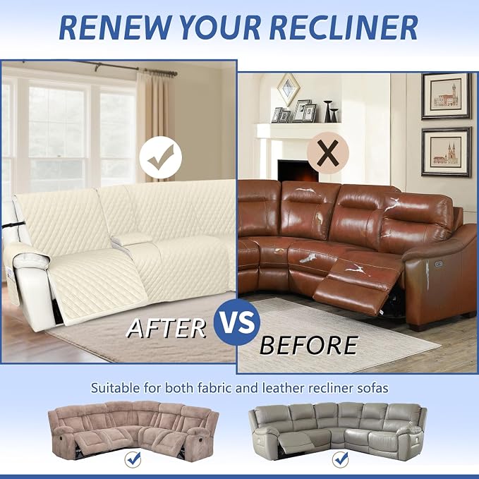 Arfntevss Recliner Sectional Couch Covers 1OO% Waterproof L Shape Sofa Cover - Image 6