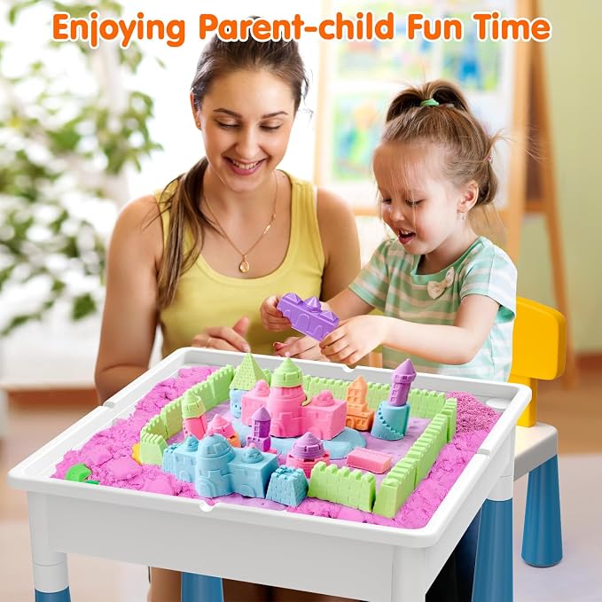 Arscniek Toddlers Activity Table 7 in 1 Kids Activity Tables and Chair Set - Image 3