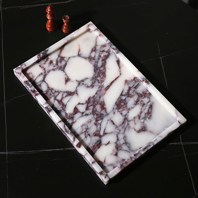 Real Luxurious Natural Marble Vanity Tray Genuine Marble Storage Tray - Image 6