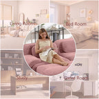 Boneless Sectional Couch, No Assembly Required, 81.8” Modular Cloud Sofa - Image 8