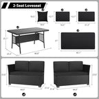 KIGOTY 7 Piece Patio Furniture Set, Outdoor PE Wicker Rattan Outdoor Dining Set - Image 2