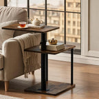 Faesun 360° Swivel Side Table for Height Adjustable, C Shaped End Table for - Image 7
