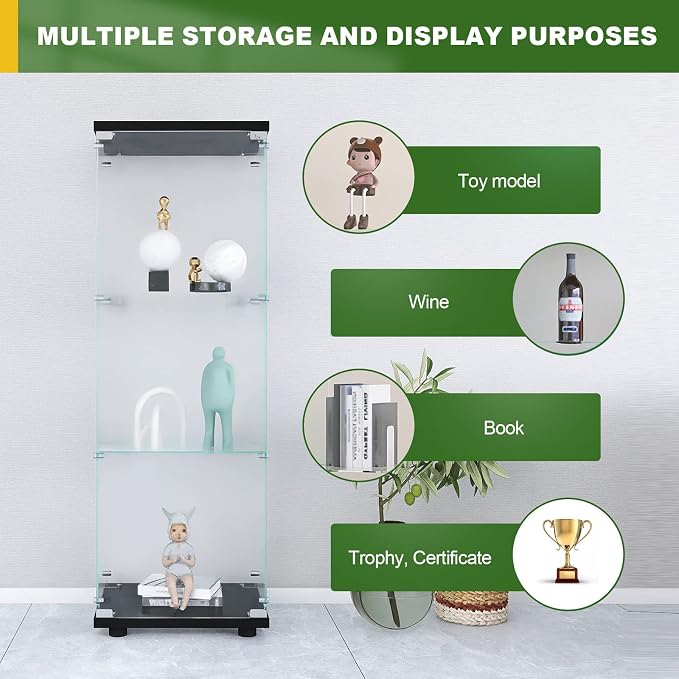 LFT HUIMEI2Y Glass Display Cabinet 3-Shelf - Image 5