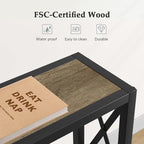 Gewudraw Sofa Table with Oulets and USB Ports, 55.1" Couch Table Behind Sofa - Image 7