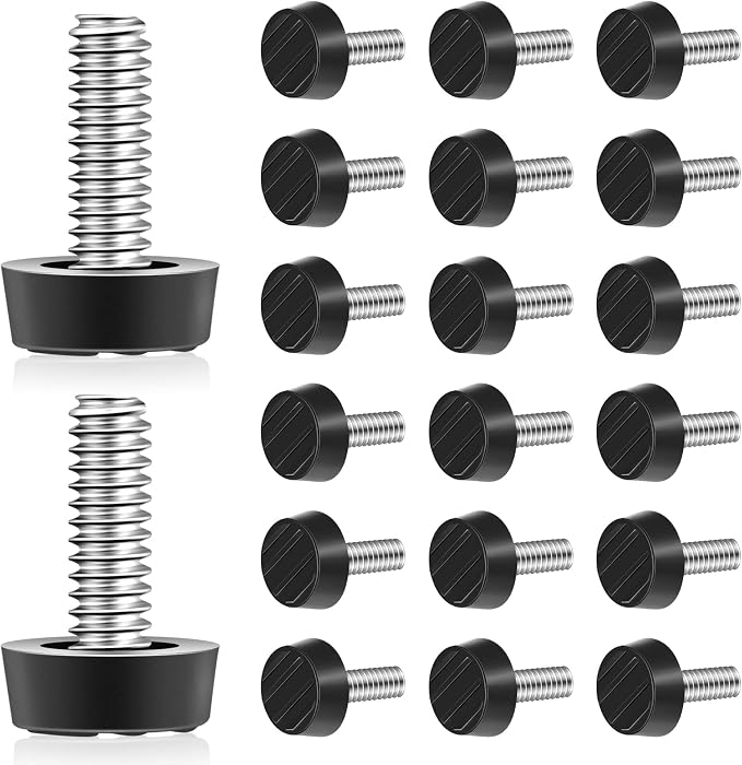 Hotop 1/4-20 UNC Thread Adjustable Furniture Levelers Screw in Galvanized Steel by HOTOP