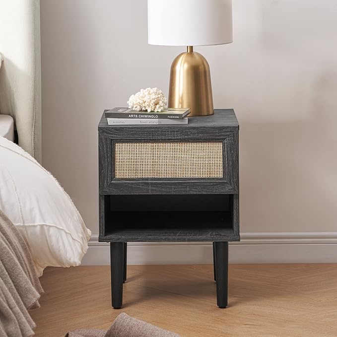 mopio Haylee Rattan Side Table, Small Accent Tables - Image 6