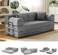 79'' Convertible Sofa Bed, 6 in 1 Folding Floor Futon Couch Sleeper by QQR