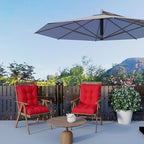 Outdoor Chair Cushions Set of 2, High Back Soft Seat Pad - Image 2