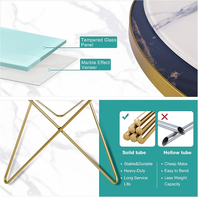 HLR Modern Round Side Table, End Table - Image 7